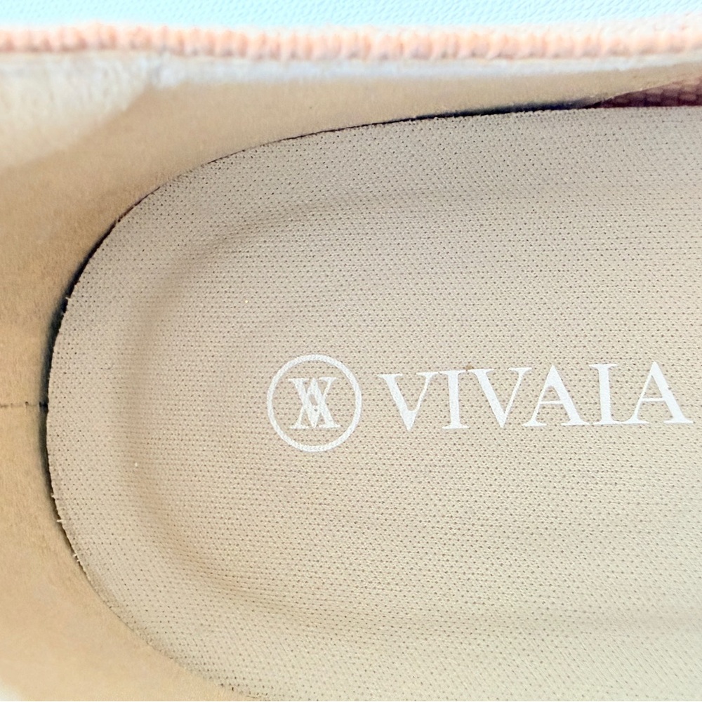 VIVAIA Pointed Toe Flats Nude Blush Knit Slip On Comfort Shoes Size 40 - Picture 2 of 9